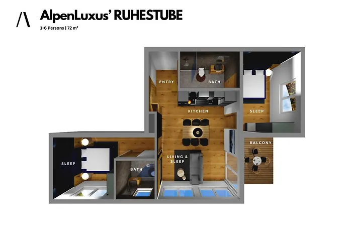 Alpenluxus Presents Ruhestube - Balcony Und Car Park